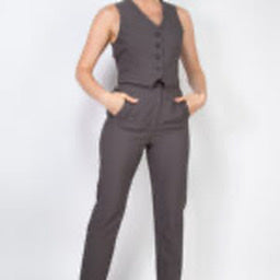 Olive, Black, Gray Solid Skinny Pocketed Formal Pants