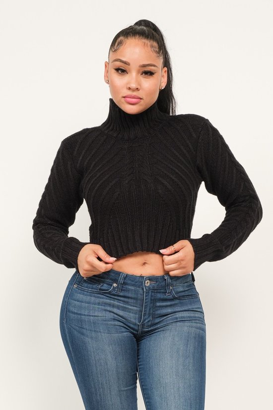 MOCK NECK POINTELLE SWEATER TOP