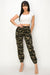 CAMO HIGH RISE SLANT POCKET CARGO JOGGER