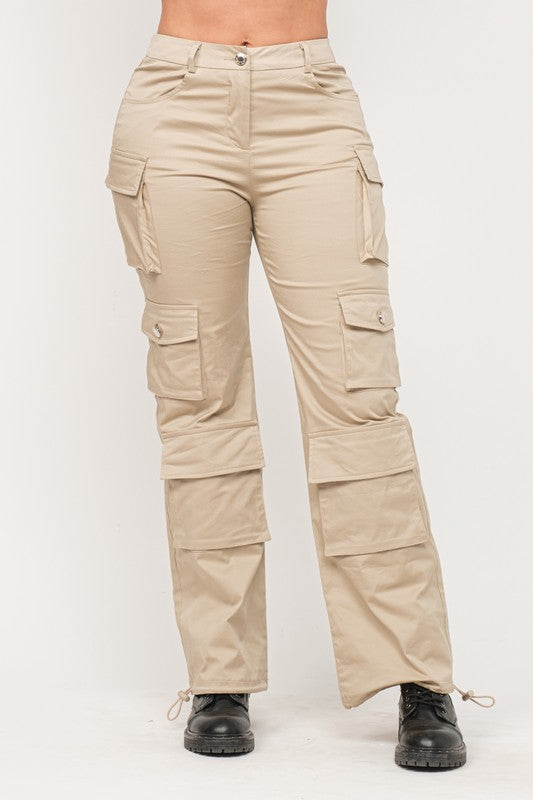 Black & Taupe Cargo Pants