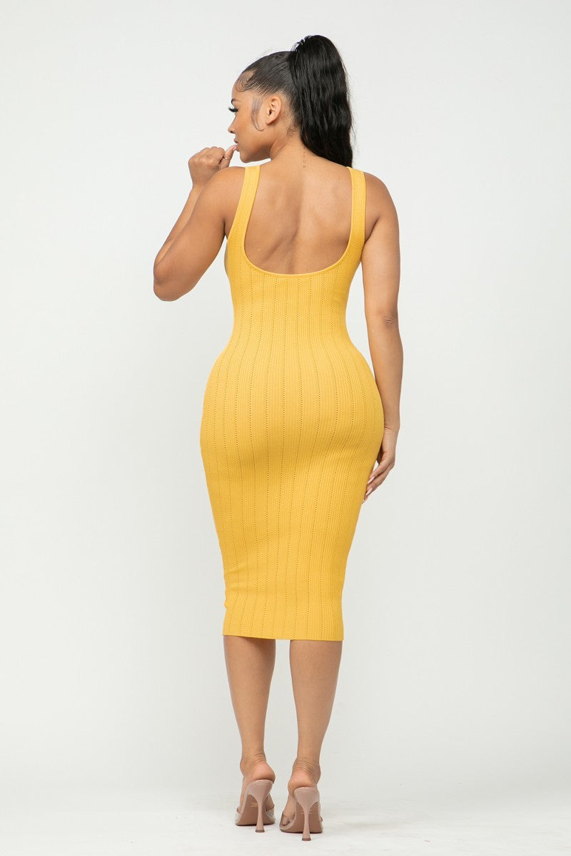 Yellow Midi Dress